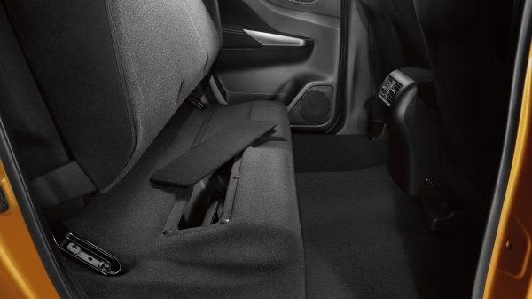 Nissan Navara detail shot of the hiden compartment