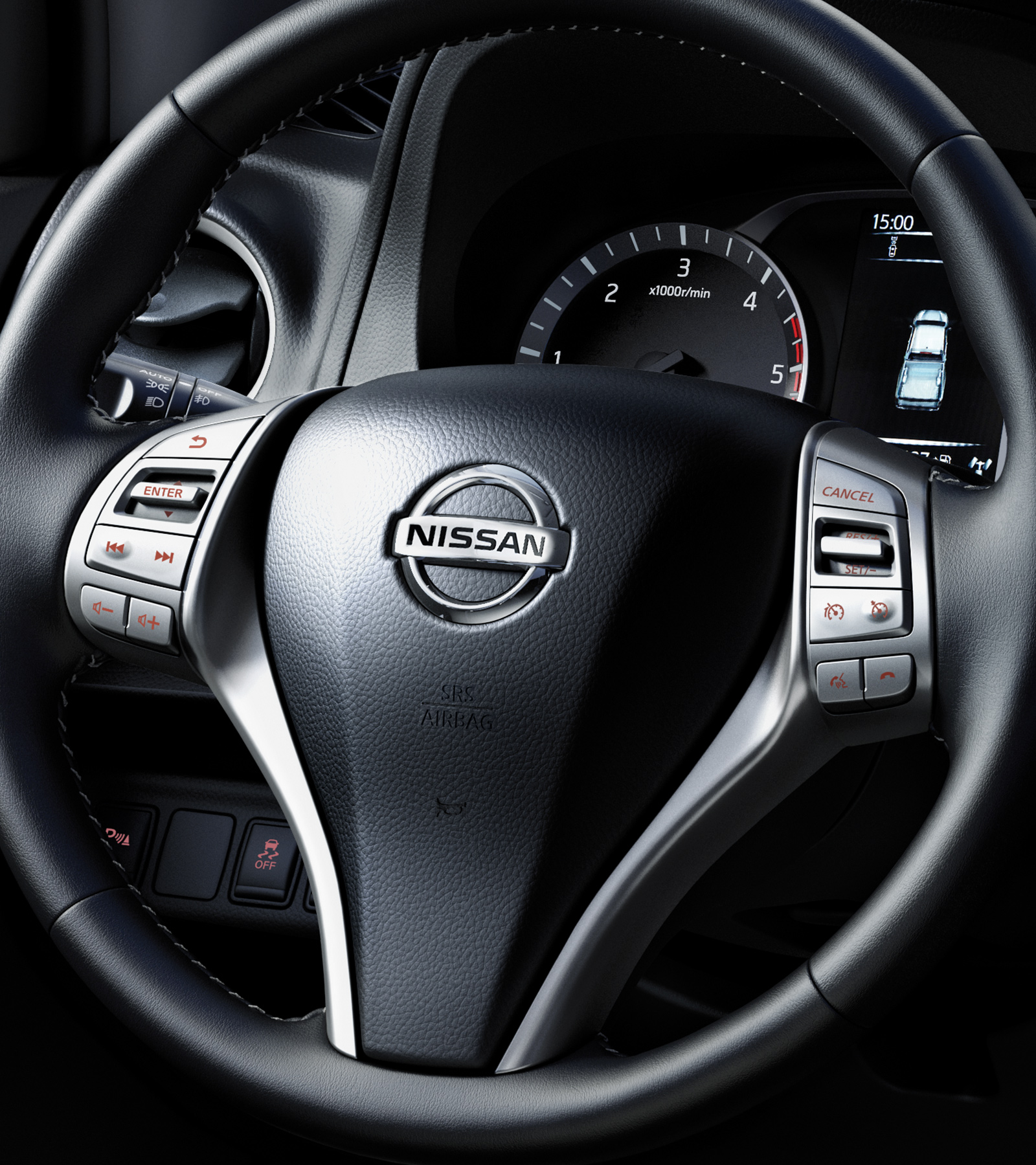 Nissan Navara N-Guard heated steering wheel